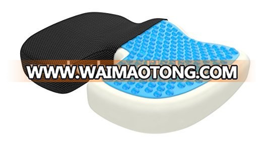 2017 Large Orthopedic Seat Portable Cushion, Pain Reducing Pillow, Seat Gel Memory Foam Custom Coccyx Pillow,Black